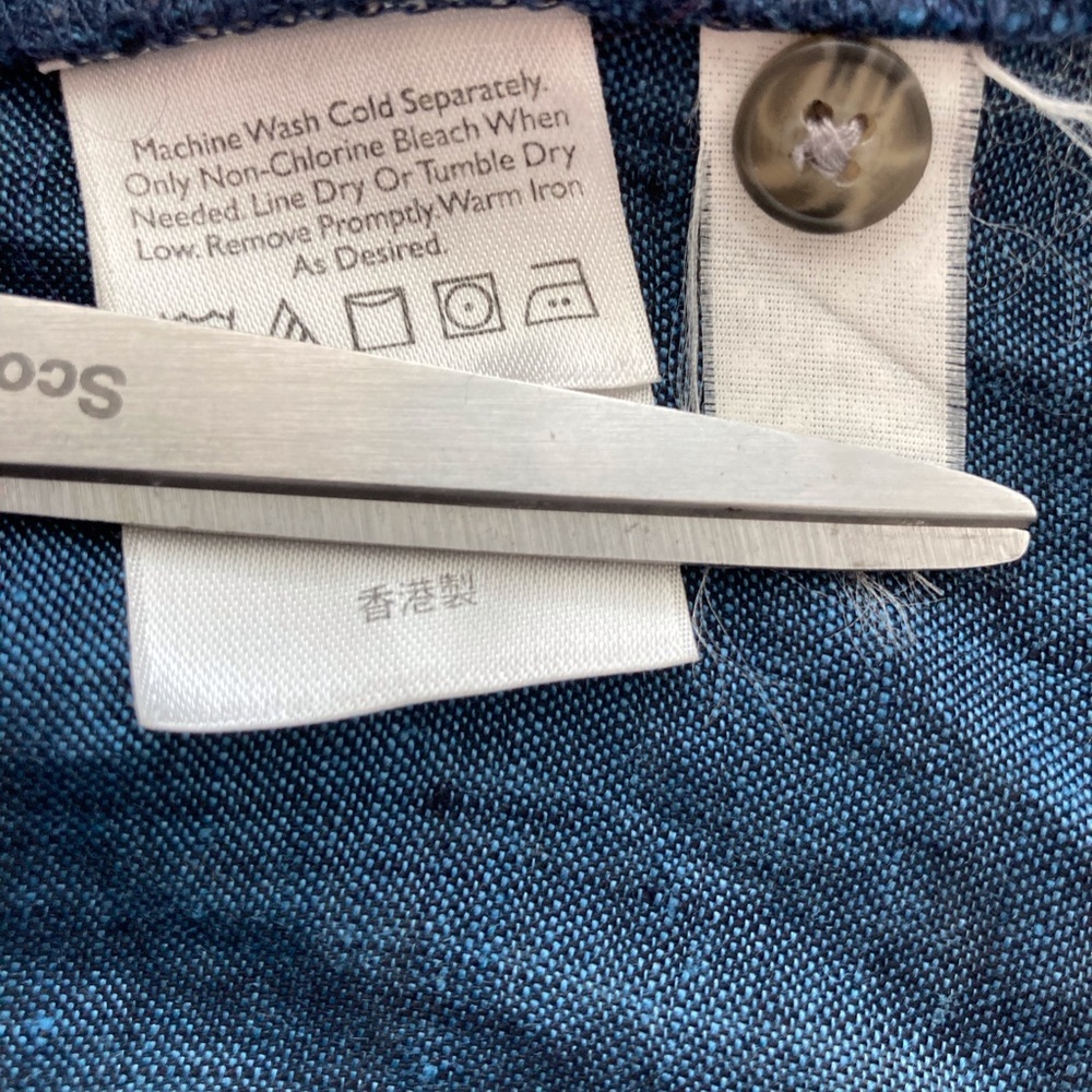 Vintage Eddie Bauer Linen Shirt | XL | 100% Linen blue Old Money Casual - Picture 11 of 11